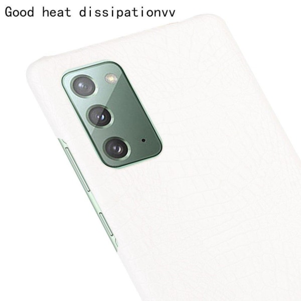 Croco Etui Samsung Galaxy Note 20 - Hvid White
