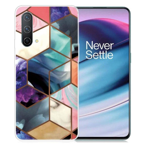 Marble design OnePlus Nord CE 5G cover - Farverig Terning-Flise Multicolor