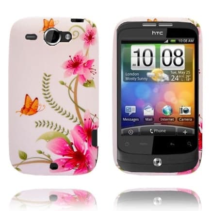 Symphony (Sorte Sommerfugler) HTC Wildfire G8 Deksel Multicolor