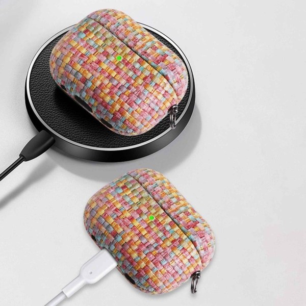 AirPods Pro 2 fodral i vävd stil med spänne - Grå Silvergrå