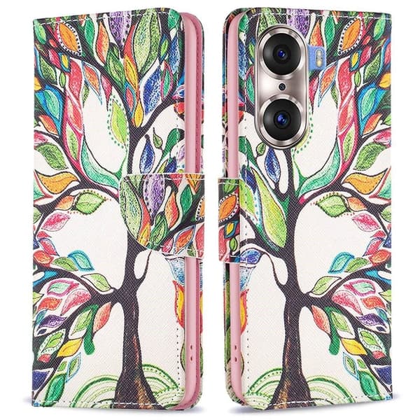 Wonderland Honor 60 Pro flip kuoret - Elämän Puu Multicolor