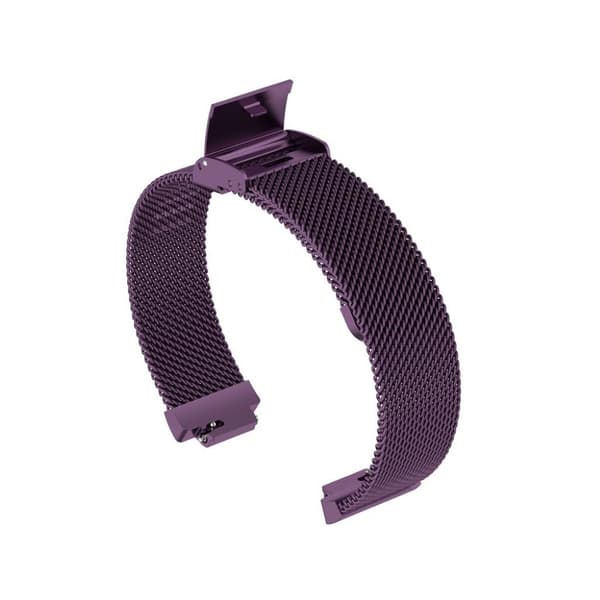 Fitbit Inspire / Inspire HR / Ace 2 rustfrit stål Urrem - Mørkelilla / Small Purple
