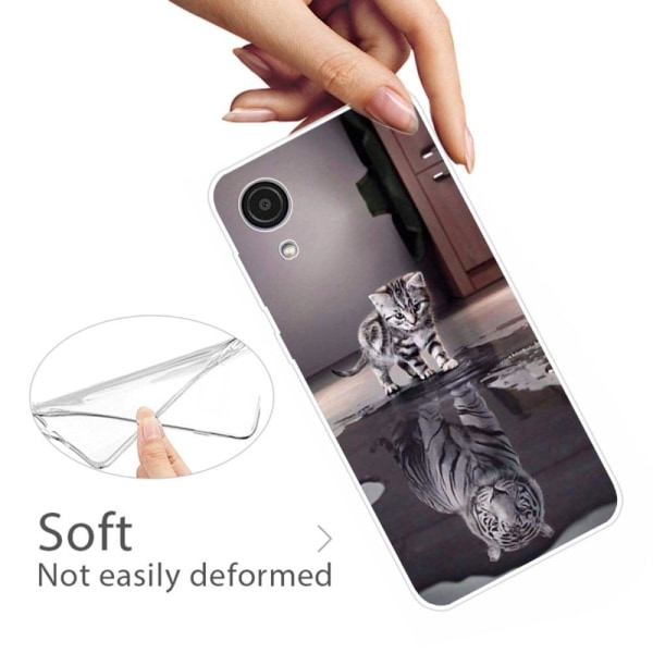Deco Samsung Galaxy A03 Core skal - Kattens Reflektion Silvergrå