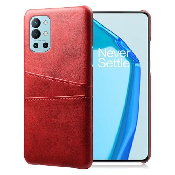 Dual Card Suojakotelo OnePlus 9R - Punainen Red