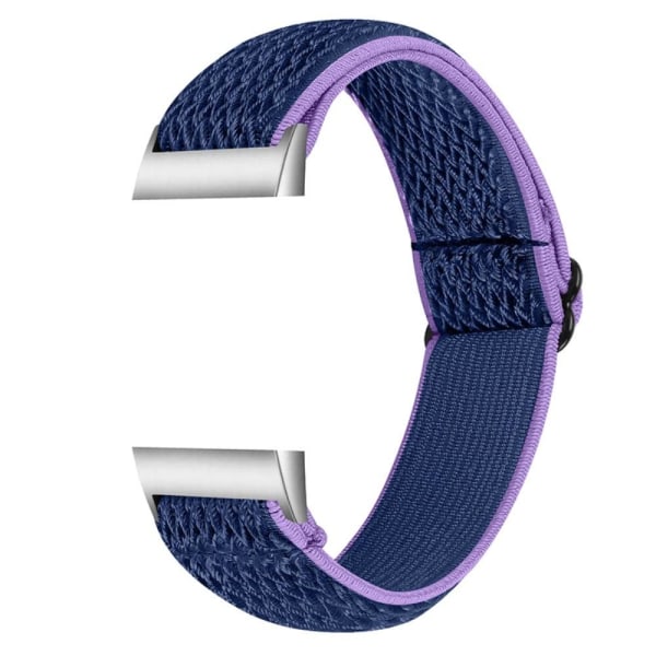 Fitbit Charge 4 / Charge 3 nylon elastic watch strap - Purple / Lila