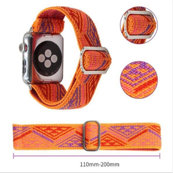 Apple Watch Series 6 / 5 44mm woven style pattern watch band - O Orange