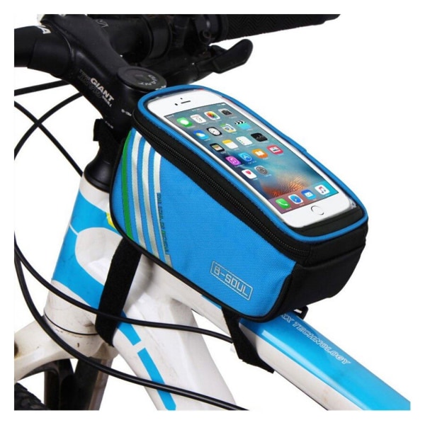 B-SOUL bicycle bike storage bag with touch screen view - Blue Blue