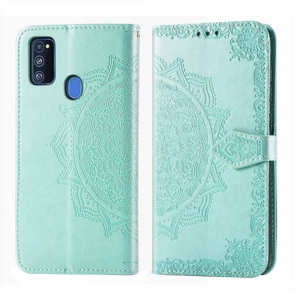 Mandala Samsung Galaxy M30s veske - Cyan Green