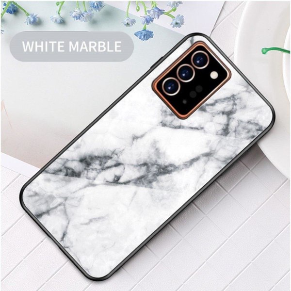 Fantasy Marble Samsung Galaxy Note 20 Ultra Cover - Hvid White