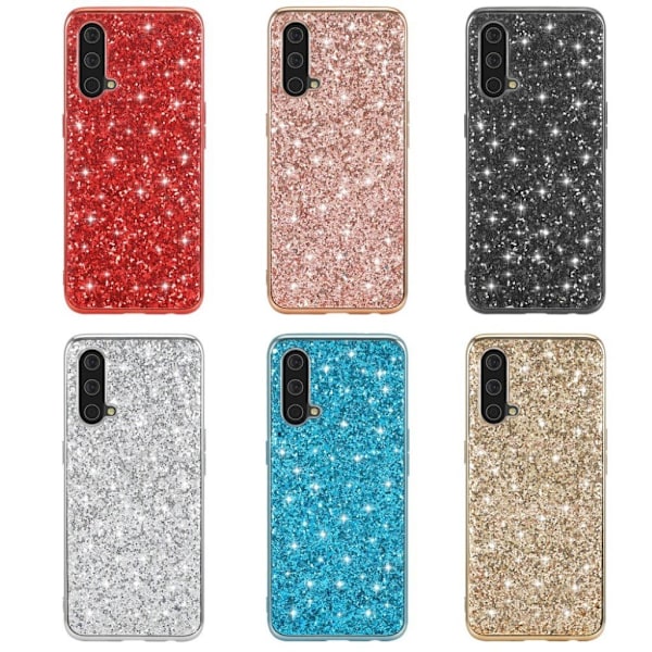 Glitter OnePlus Nord CE 5G skal - Silver/Grå Silvergrå