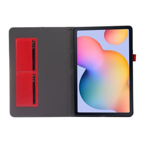 Hullu hevonen Samsung Galaxy Tab S7 nahkainen flip case - Punainen Red