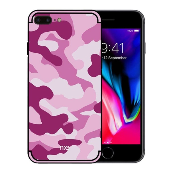 NXE iPhone 7 Plus,8 Plus Skal med ett unikt camouflage motiv - R Rosa