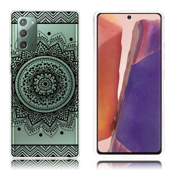 Deco Samsung Galaxy Note 20 skal - Mandala Blomma Svart