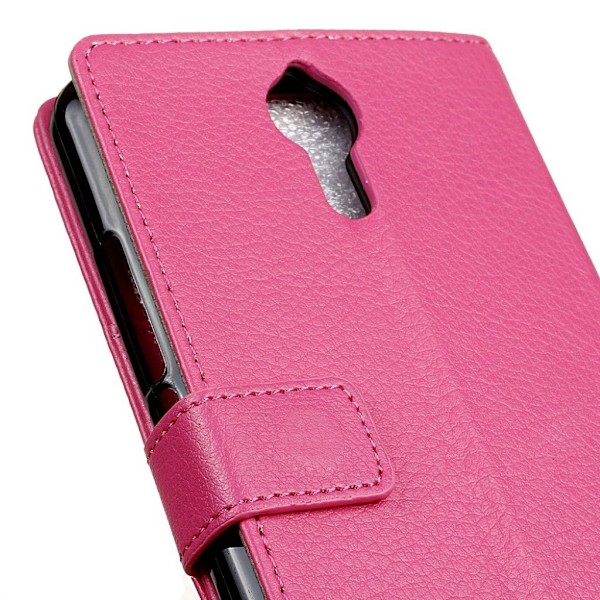 Acer Liquid Zest Plus beskyttende læder-etui m. kortholder - Hot Pink Pink