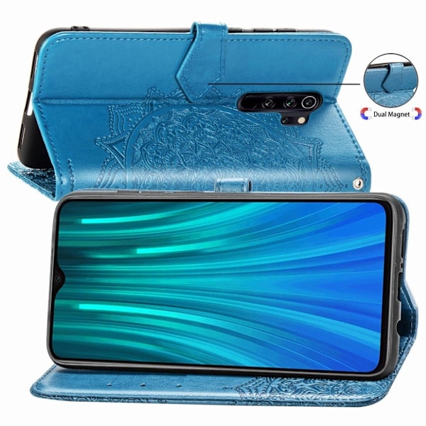 Mandala Xiaomi redmi Note 8 Pro Flip case - Blå Blue