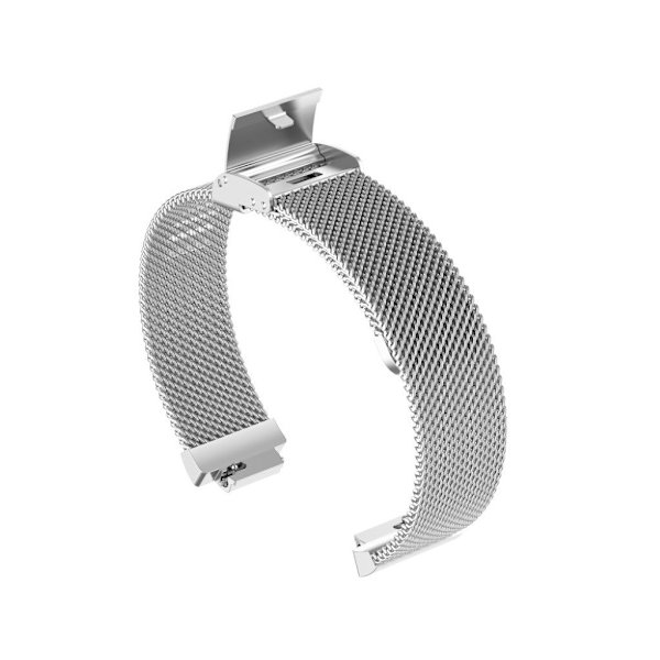 Fitbit Inspire / Inspire HR / Ace 2 rustfrit stål Urrem - Sølv / Small Silver grey