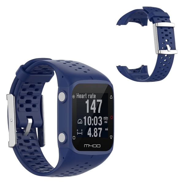 Polar M400 komfortabel silikone rem - mørkeblå Blue