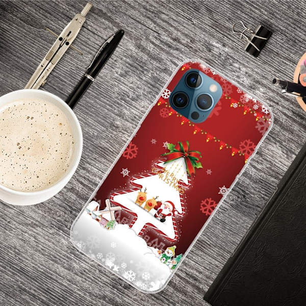 Juleveske til iPhone 13 Pro - Juletre Og Snøfnugg Multicolor