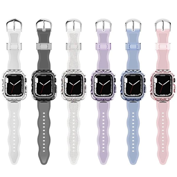 Apple Watch Series 8 (41mm) robust rem med cover - Transparent Transparent