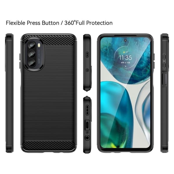 Carbon Flex Motorola Moto G52 kotelot - Musta Black