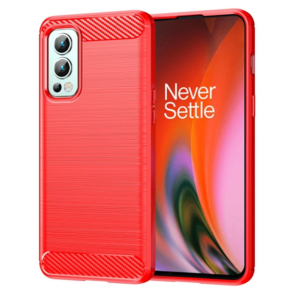 Carbon Flex Suojakotelo OnePlus Nord 2 5G - Punainen Red