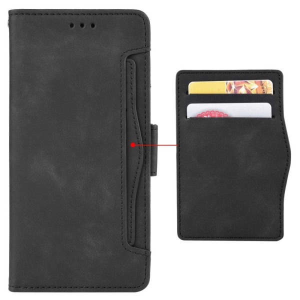 Modern-styled leather wallet case for Sony Xperia 10 IV - Black Black
