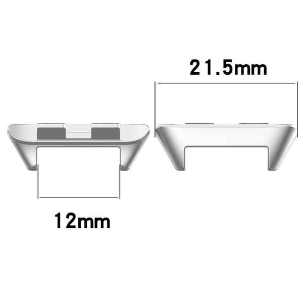 1 par Honor Band 9 håndleddsrem i rustfritt stål med kontaktadapter for klokkerem - Sølv Silver grey