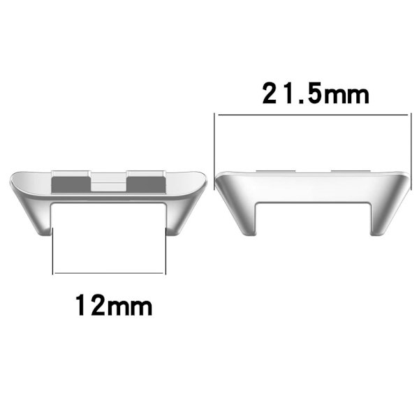 1 par Honor Band 9 håndledsrem i rustfrit stål Connector Watchband Adapter - Sølv Silver grey