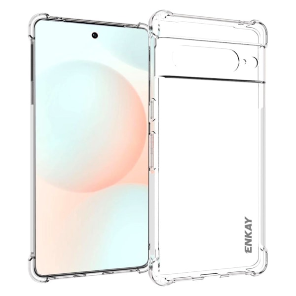 ENKAY genomskinligt droppsäkert fodral för Google Pixel 7 Pro Transparent