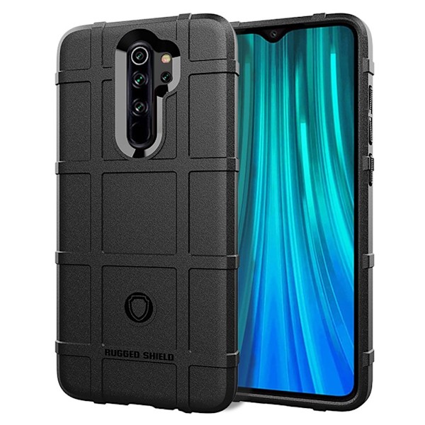 Rugged Shield Cpver - Xiaomi Redmi Note 8 Pro - Sort Black