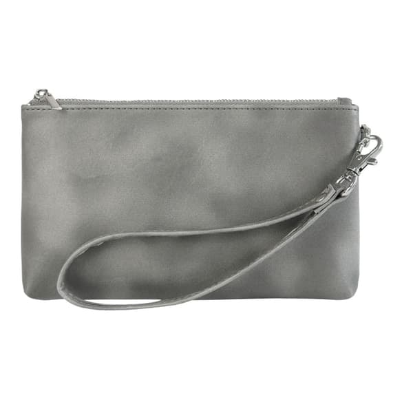 Universal skinnveske for 6,5 tommers telefon - Grå Silver grey