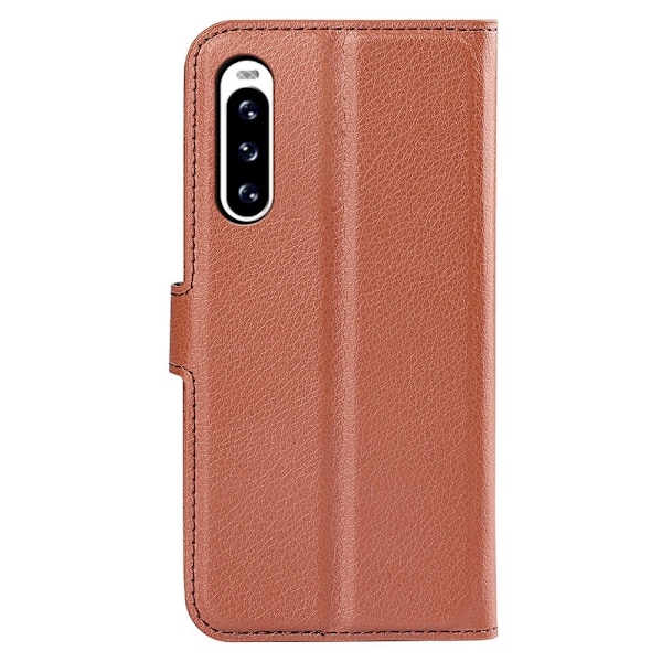 Klassisk Sony Xperia 10 V Flip Etui - Brun Brown