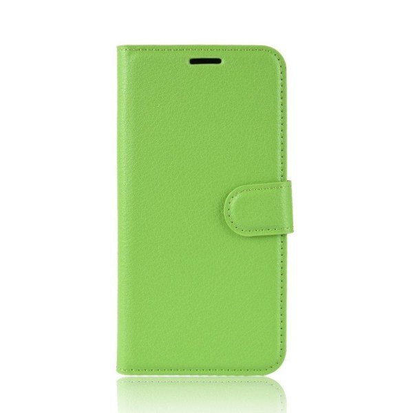 Motorola Moto G6 Plus mobilfodral PU läder plånbok stående position - Grön Grön