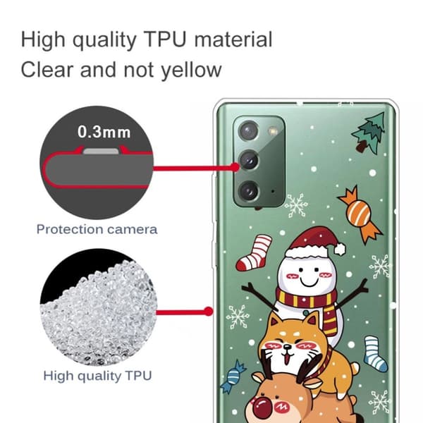 Joulu Samsung Galaxy Note 20 tapauksessa - Onnellinen Loma Multicolor
