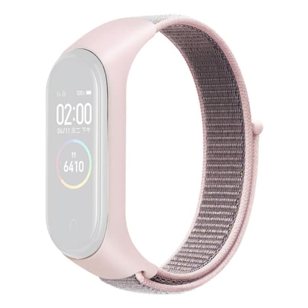 Xiaomi Mi Band 7 / 6 / 5 nylon urrem - Lyserød Pink