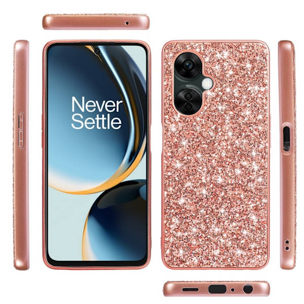 Glitter OnePlus Nord CE 3 Etui - Guld Gold
