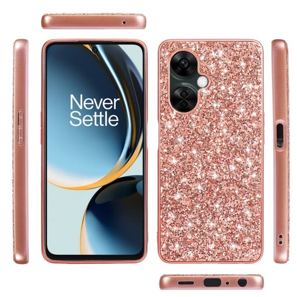 Glitter OnePlus Nord CE 3 Etui - Gull Gold