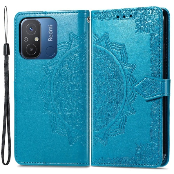 Mandala Xiaomi Redmi 12C / 11a Flip Fodral - Blå Blå