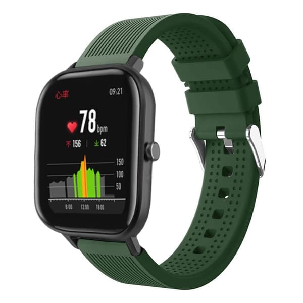 Amazfit GTS / Bip Lite Stribe silikone Urrem - Militærgrøn Green