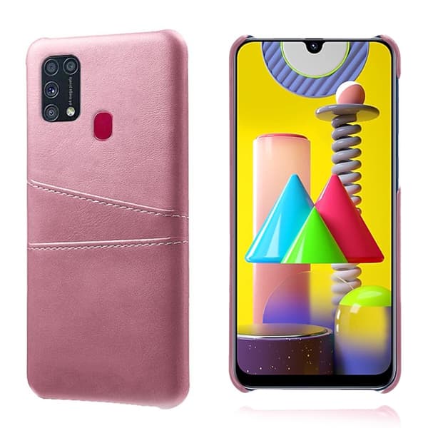 Dual Card Cover - Samsung Galaxy M31 - Lyserød Pink