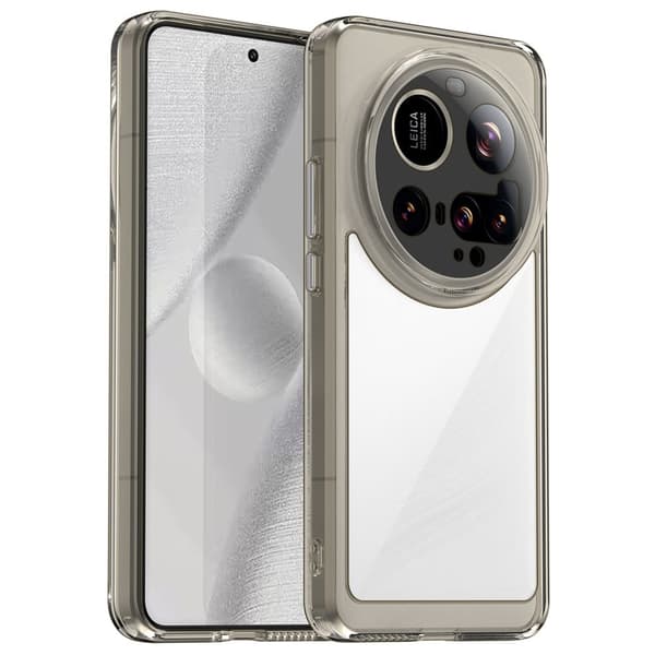Xiaomi 15 Ultra smart akryl cover - Gennemsigtig Grå Silver grey