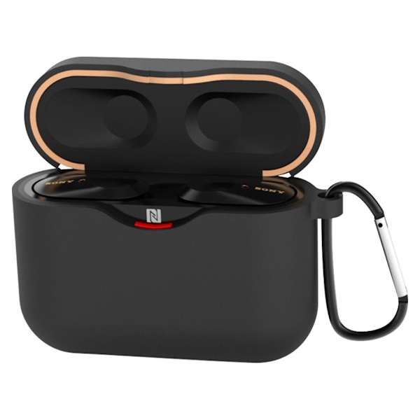 Sony WF-1000XM3 holdbar silikone etui - Sort Black
