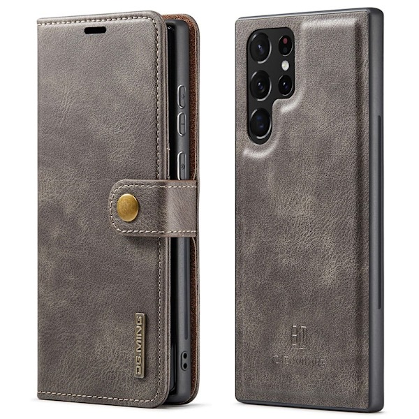 DG.Ming Samsung Galaxy S22 Ultra 2-in-1 Pung Etui - Grå Silver grey