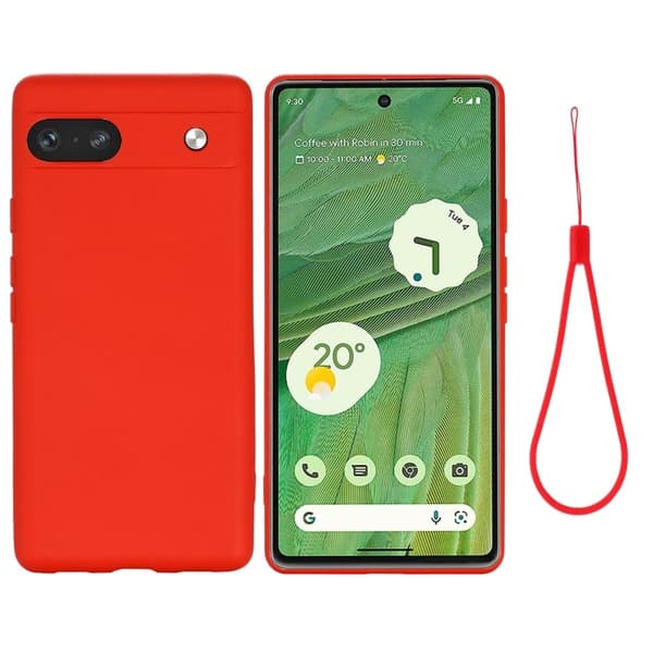 Matte Liquid silikone cover til Google Pixel 7a - Rød Red