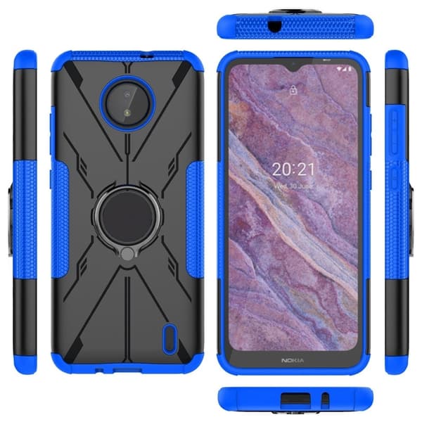 Kickstand-skydd med magnetisk platta för Nokia C10 / C20 - Blå Blå