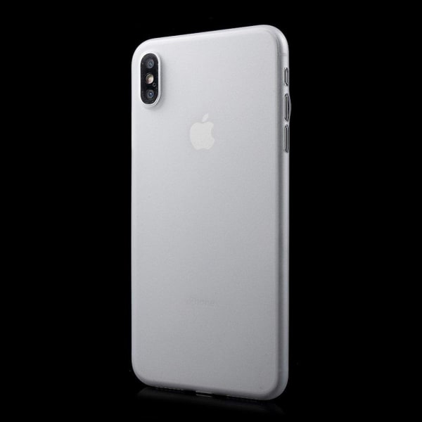 iPhone Xs Max ohut kova muovinen matta pintainen takasuoja kuori White