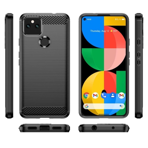 Carbon Flex Suojakotelo Google Pixel 5a - Musta Black