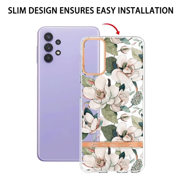 Supertunt och tåligt mjukpärmfodral för Samsung Galaxy M32 5G / A32 5G - Grön Gardenia Grön