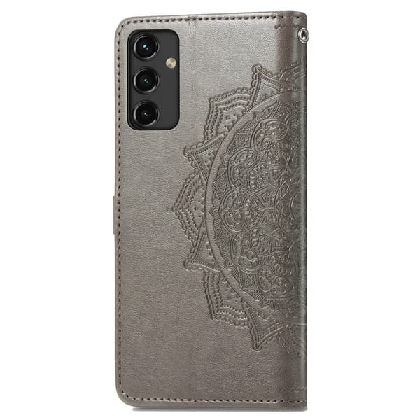 Mandala Samsung Galaxy A14 Flippetui - Grå Silver grey