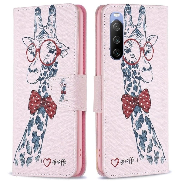 Wonderland Sony Xperia 10 III flip etui - Giraf Pink